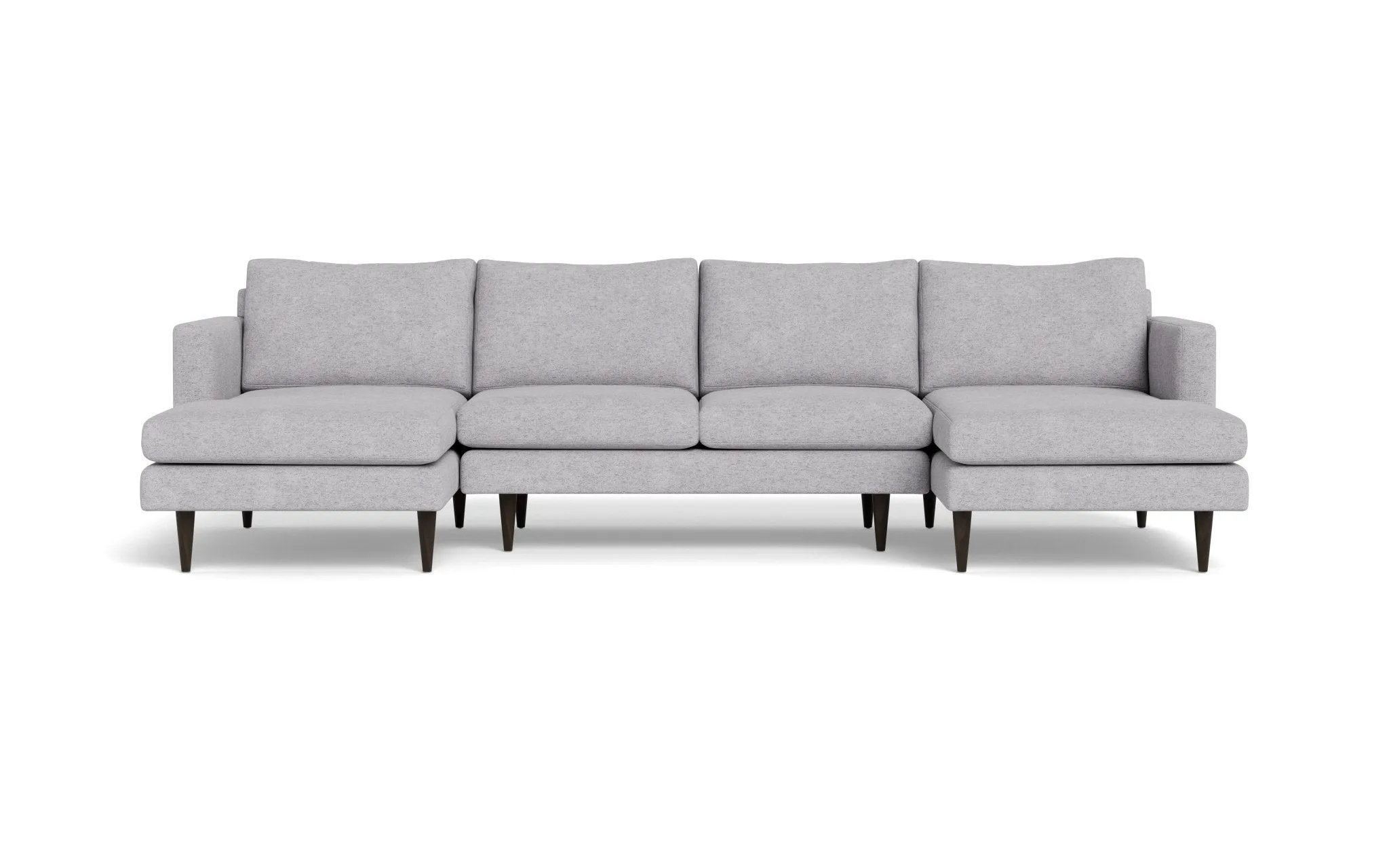 Wallace 126" Untufted Double Chaise U Sectional