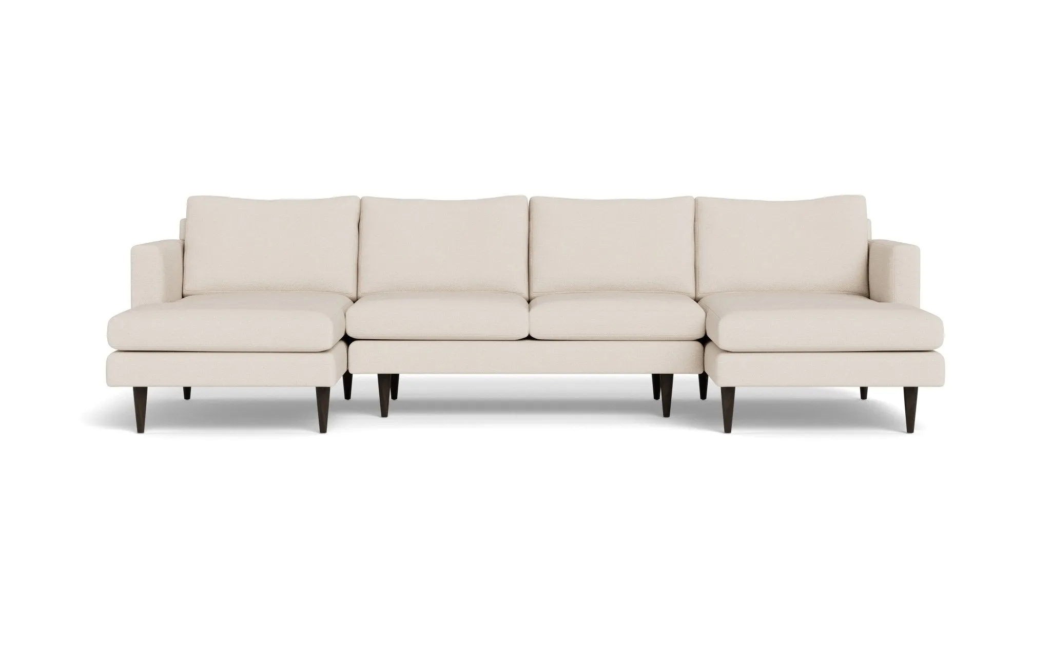 Wallace 126" Untufted Double Chaise U Sectional