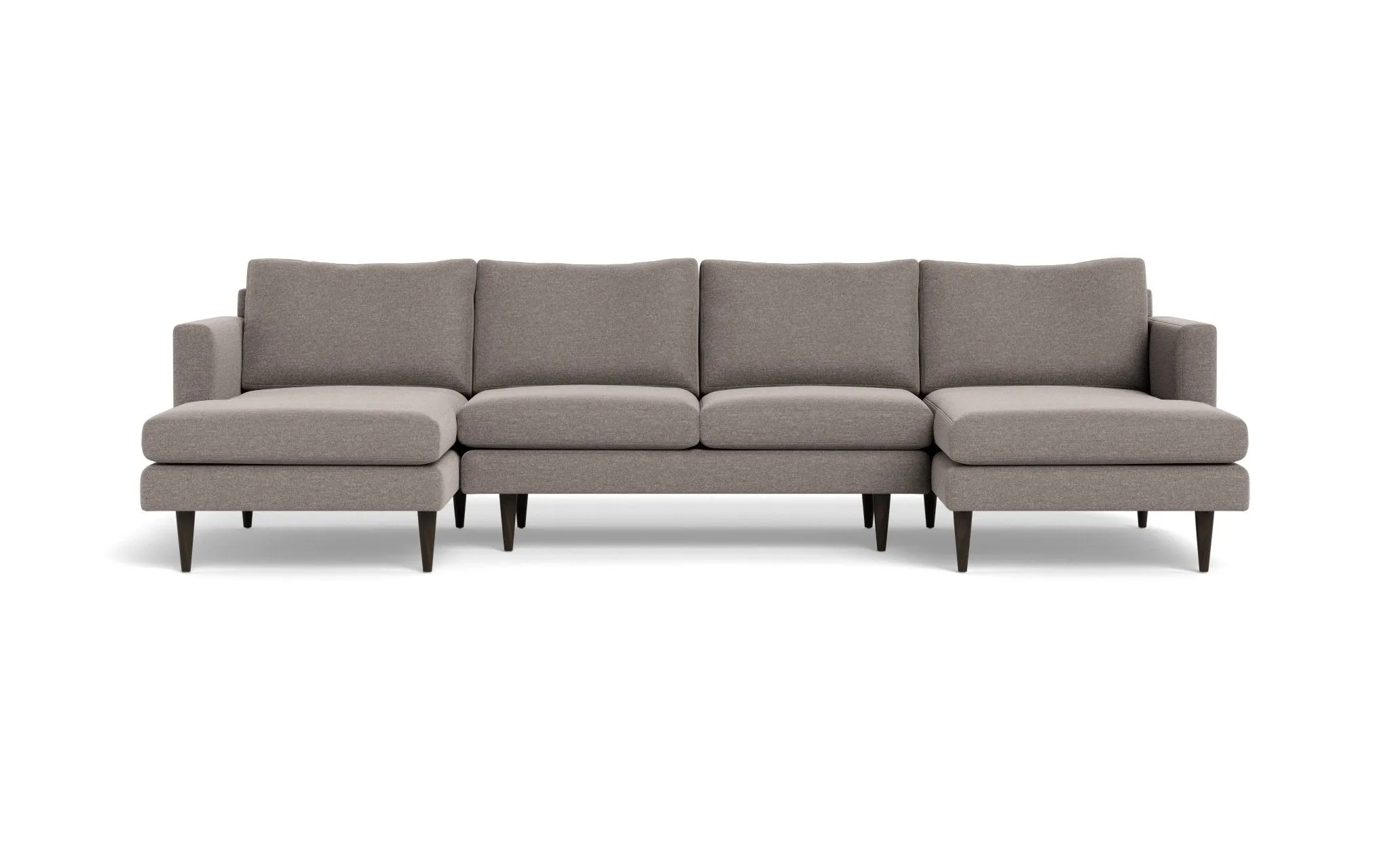 Wallace 126" Untufted Double Chaise U Sectional