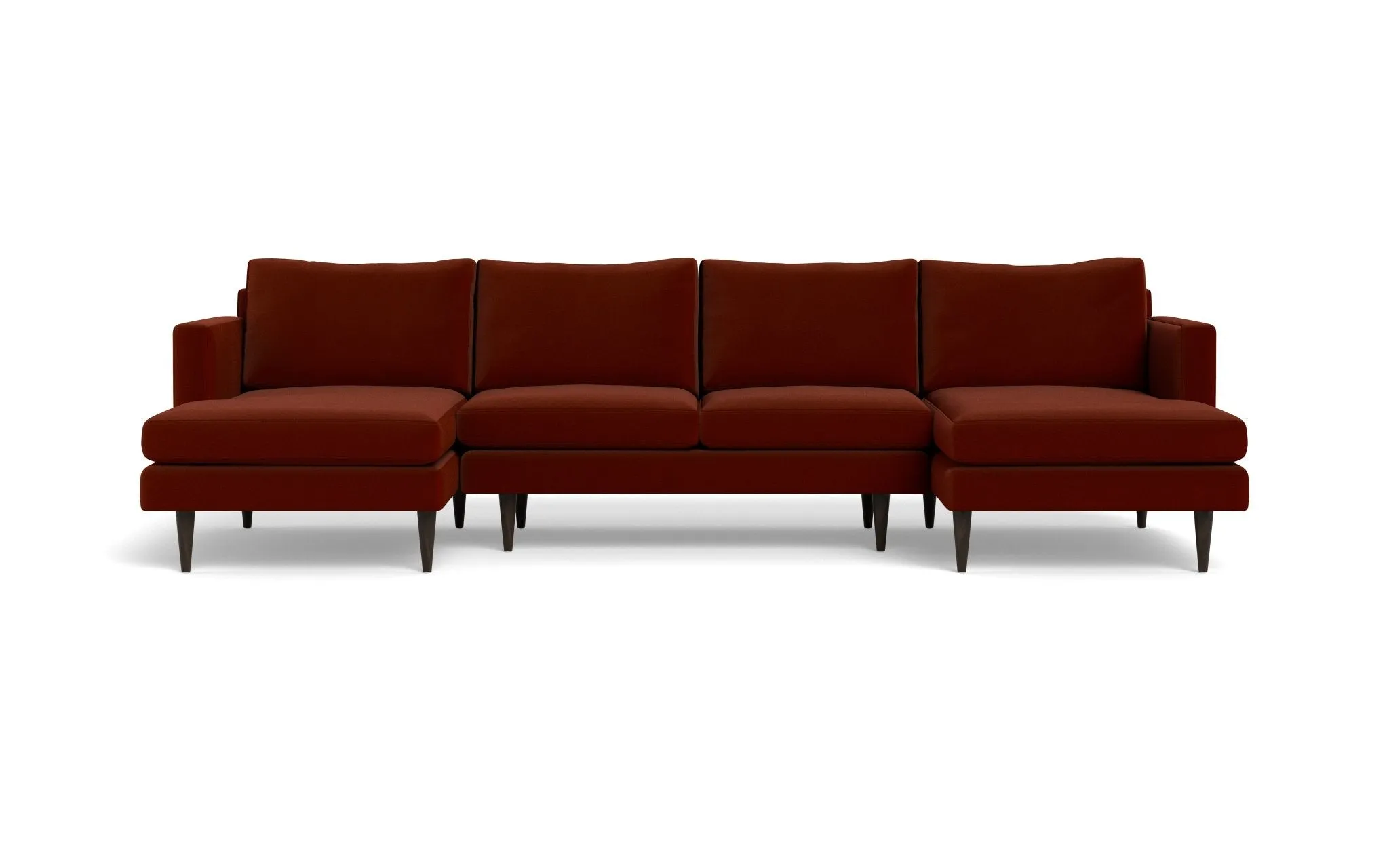 Wallace 126" Untufted Double Chaise U Sectional