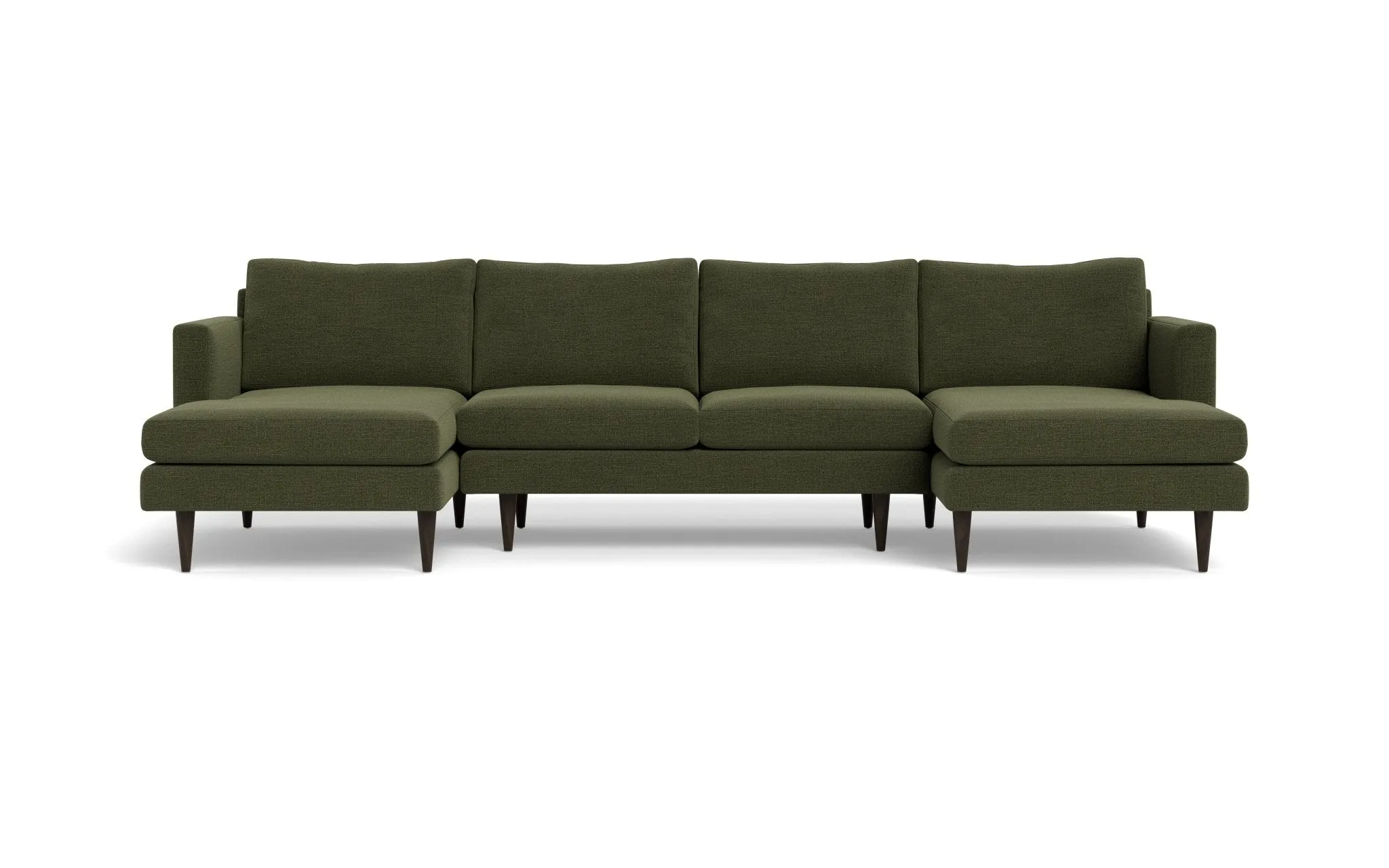 Wallace 126" Untufted Double Chaise U Sectional