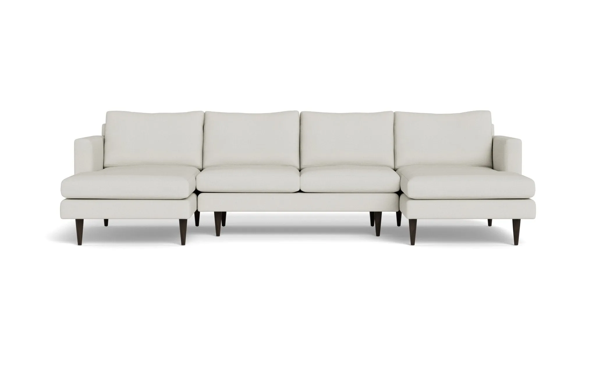 Wallace 126" Untufted Double Chaise U Sectional