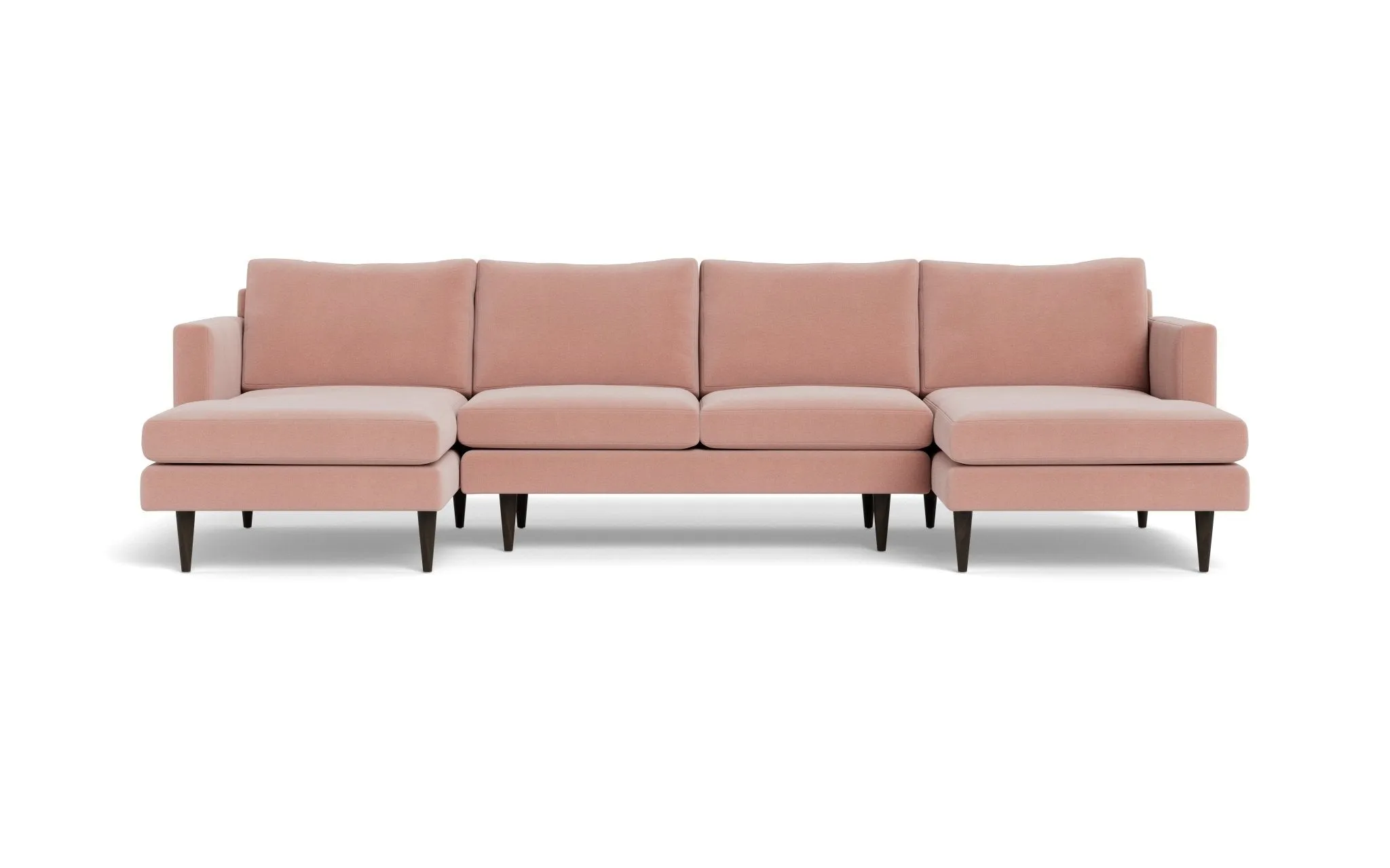 Wallace 126" Untufted Double Chaise U Sectional