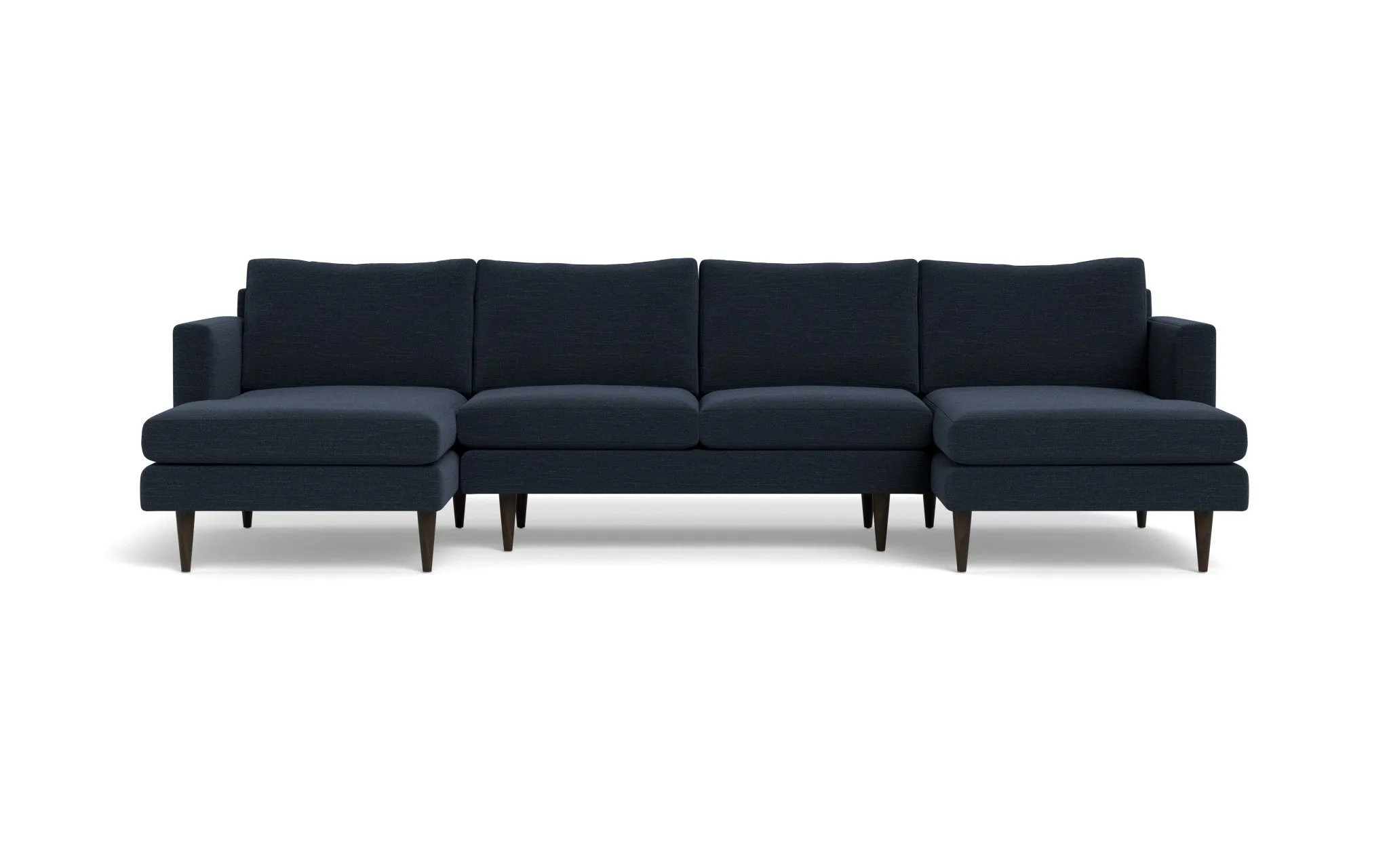 Wallace 126" Untufted Double Chaise U Sectional