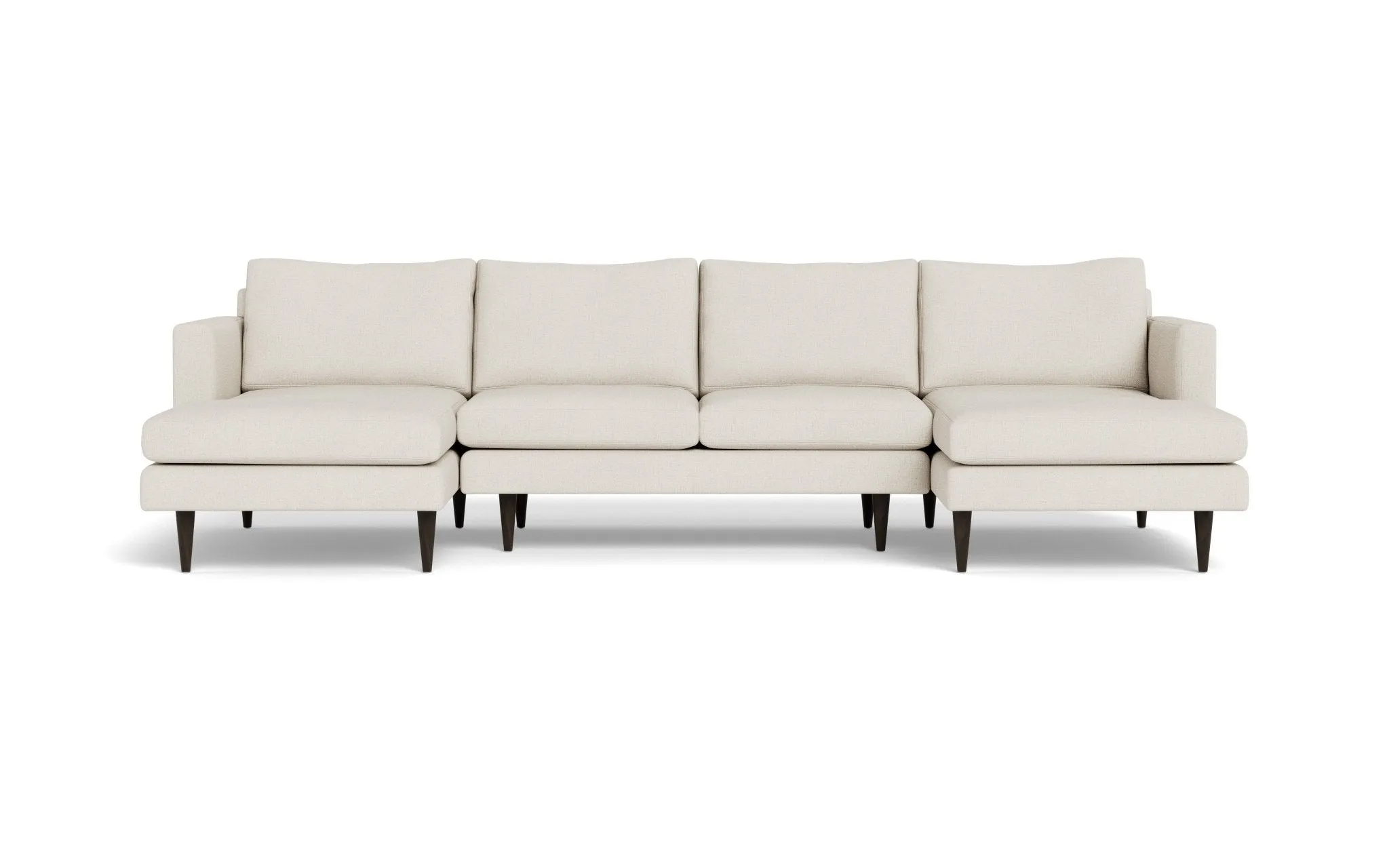 Wallace 126" Untufted Double Chaise U Sectional