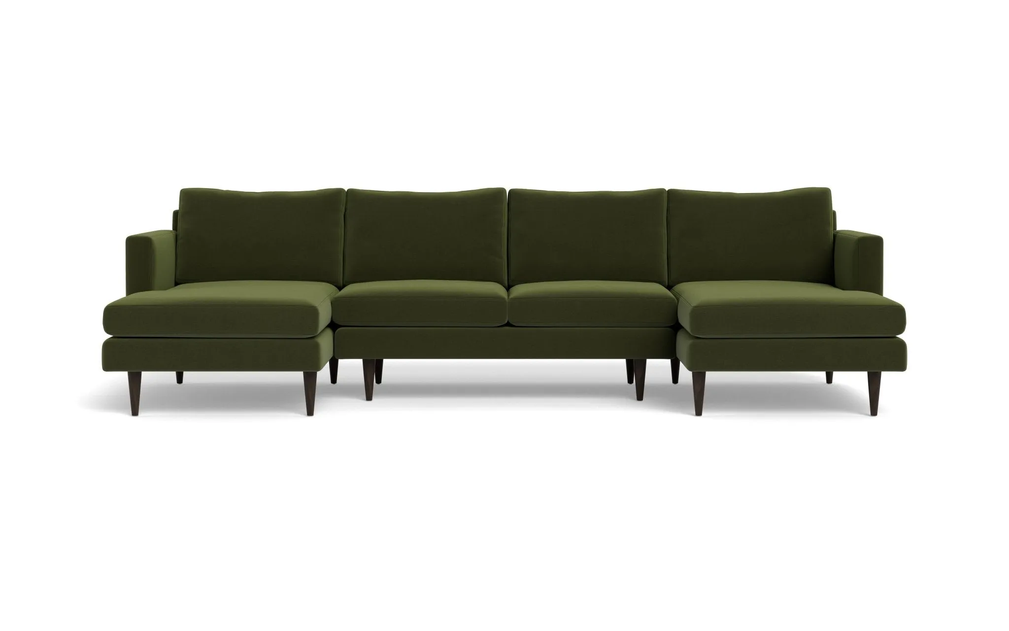 Wallace 126" Untufted Double Chaise U Sectional