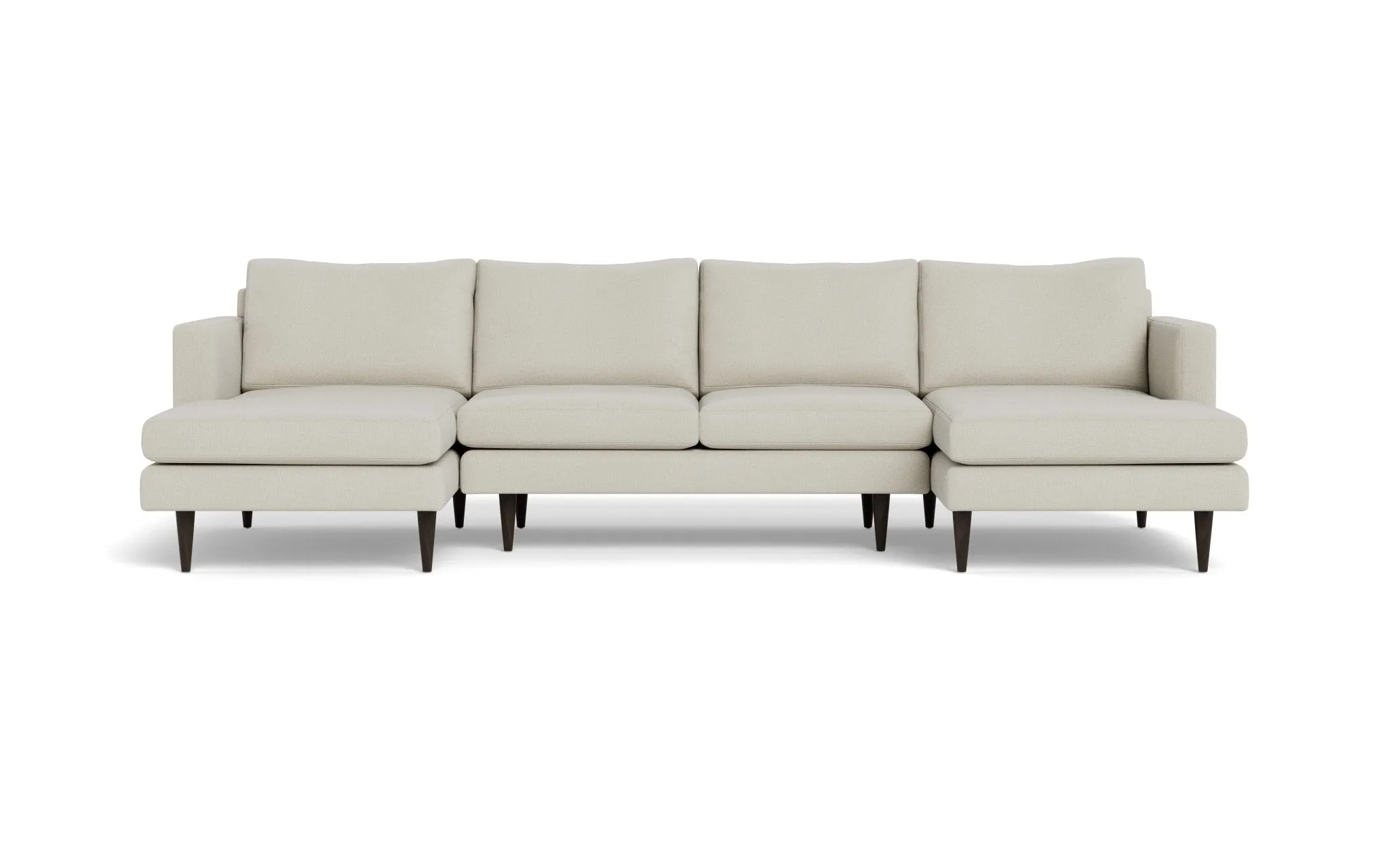 Wallace 126" Untufted Double Chaise U Sectional