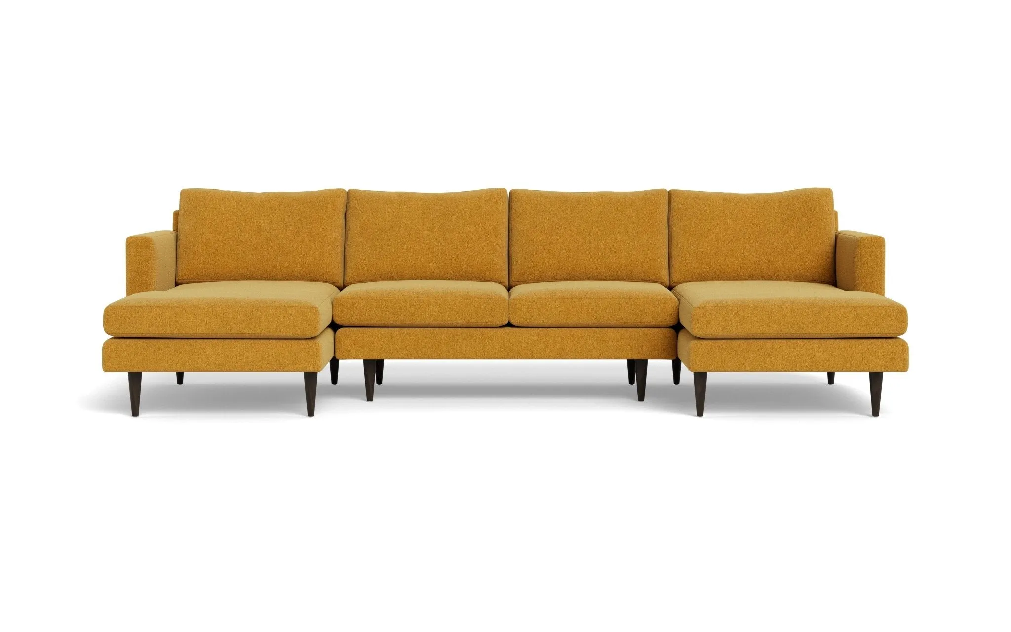 Wallace 126" Untufted Double Chaise U Sectional