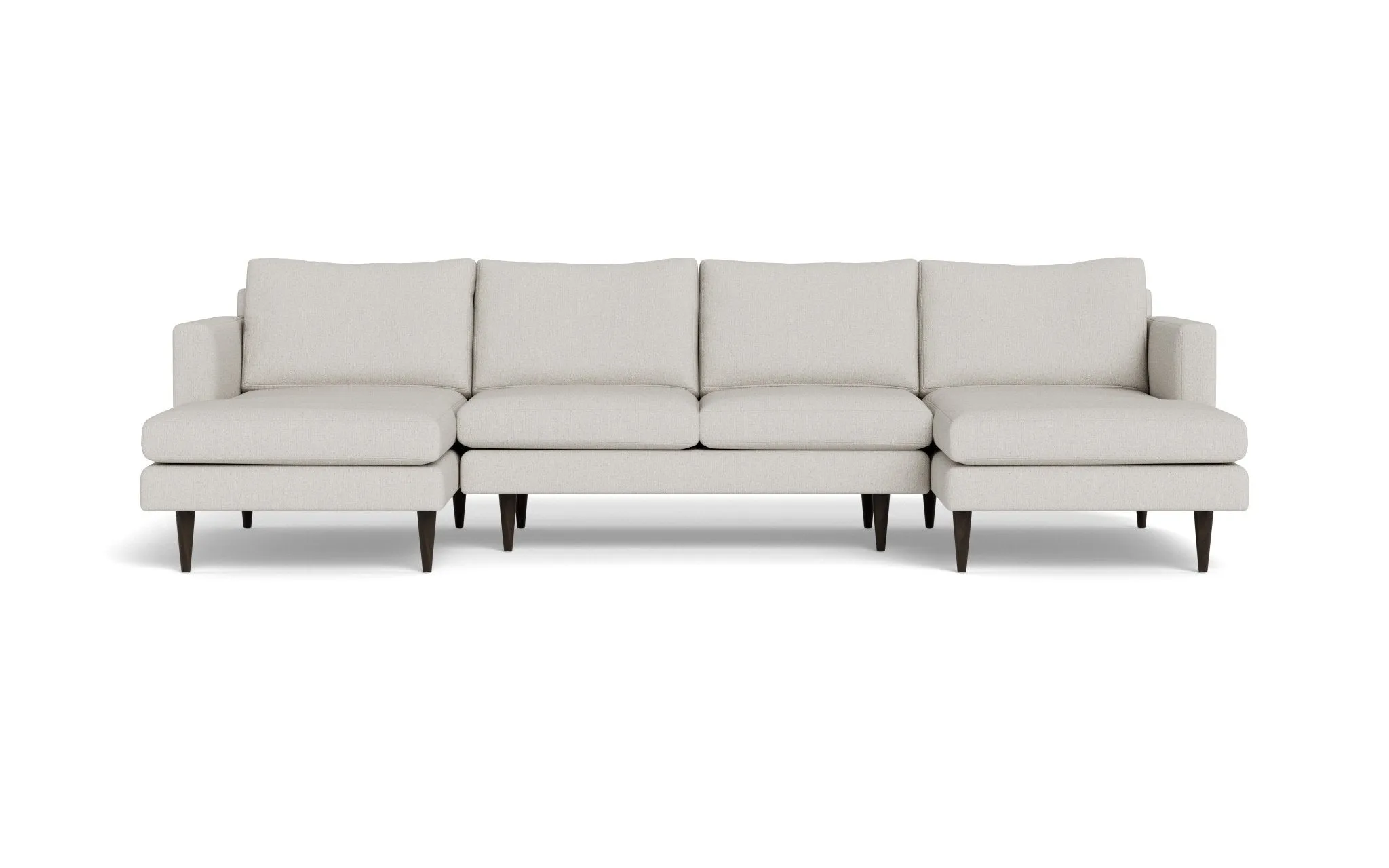Wallace 126" Untufted Double Chaise U Sectional
