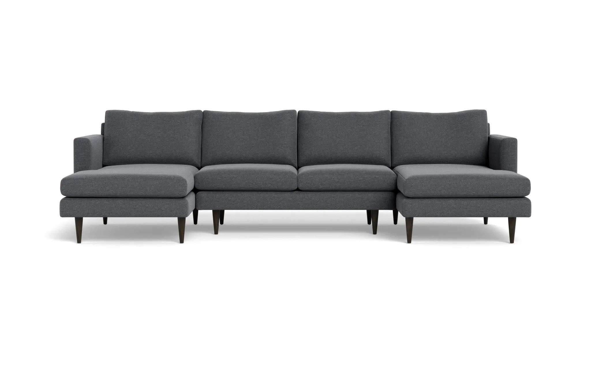 Wallace 126" Untufted Double Chaise U Sectional