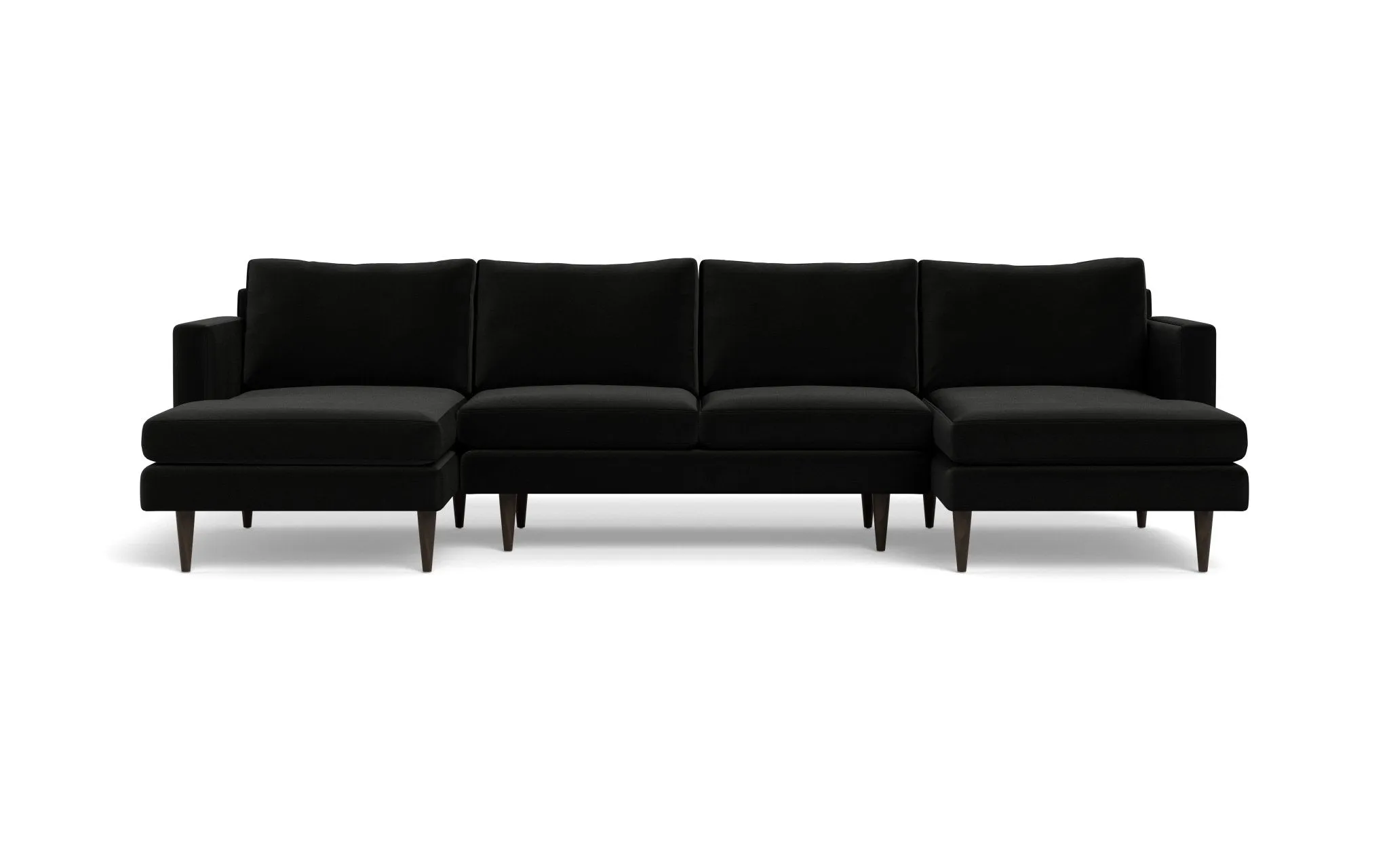 Wallace 126" Untufted Double Chaise U Sectional
