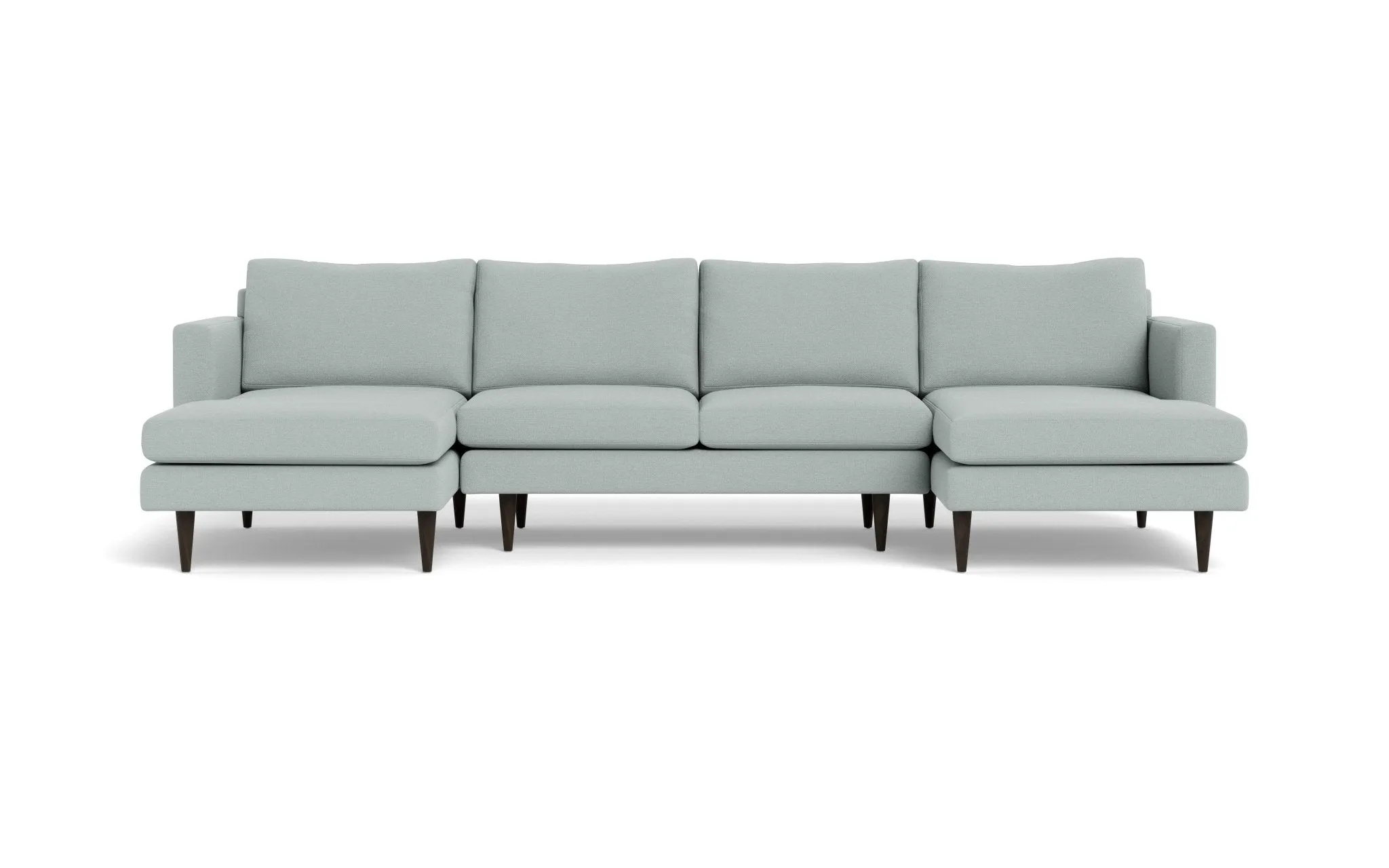 Wallace 126" Untufted Double Chaise U Sectional