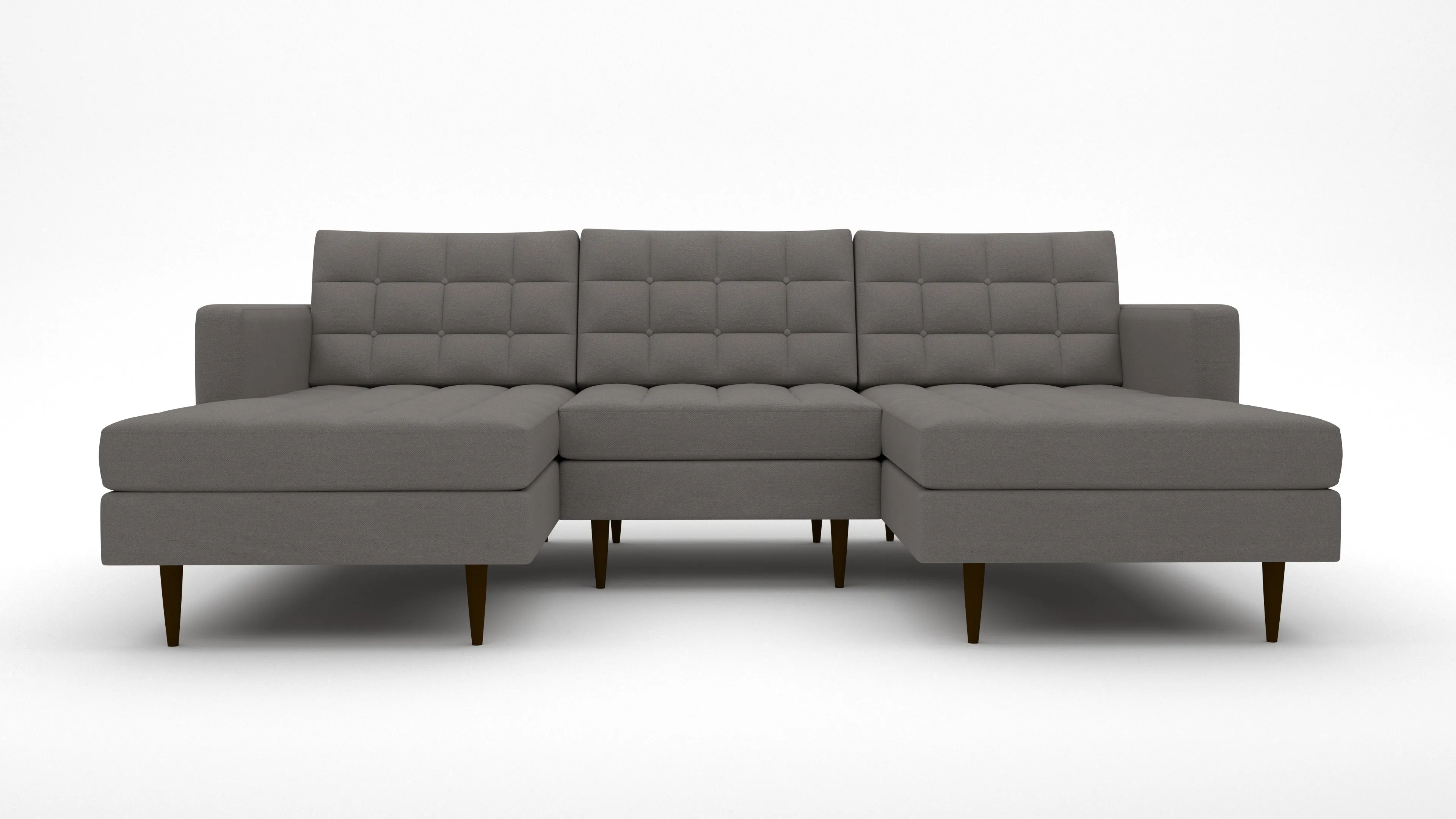 Wallace 96" Double Chaise With Armless Chair