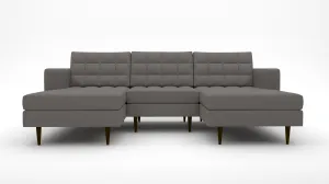 Wallace 96" Double Chaise With Armless Chair