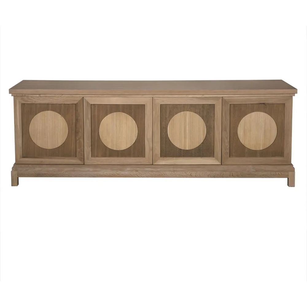 Wellington 4 Door Sideboard, White Oak