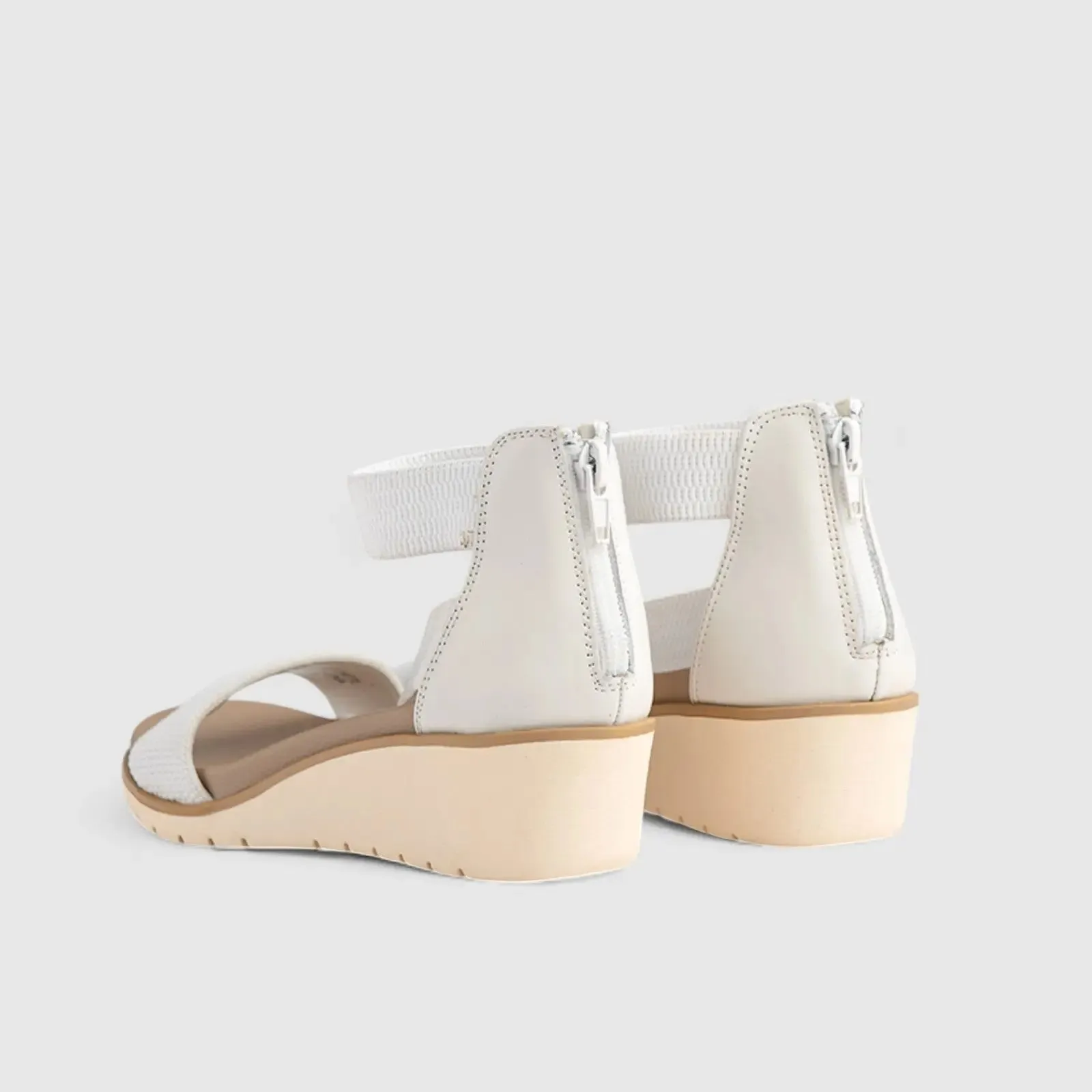Willows Comfort Wedge Sandal White 01371