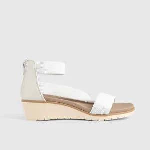 Willows Comfort Wedge Sandal White 01371