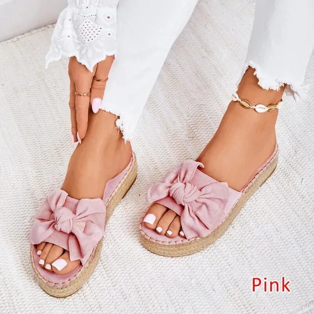 Women Slippers Bow Sandals