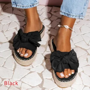 Women Slippers Bow Sandals
