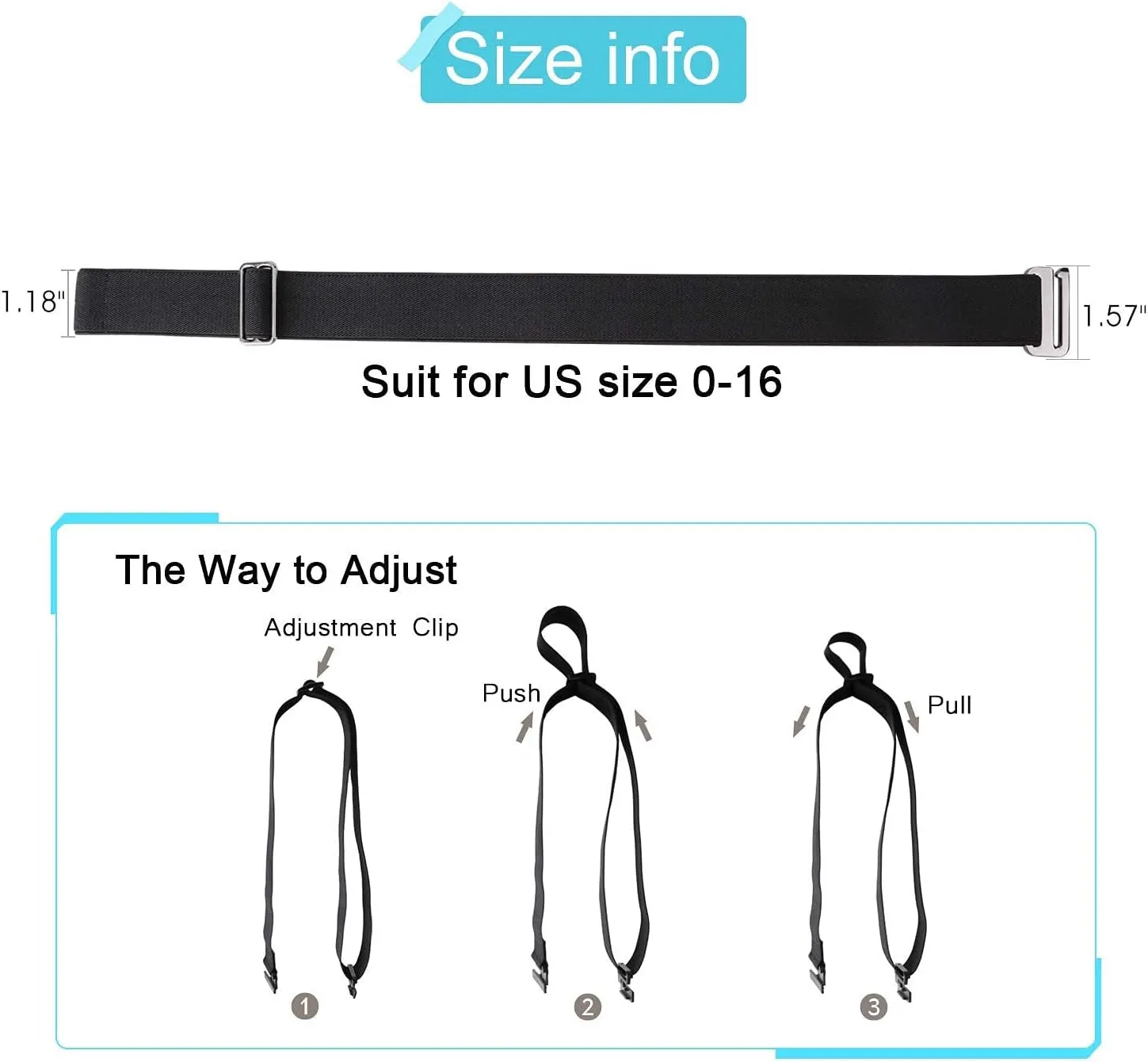 Women Stretch Flat Buckle Belt for Jeans Pants Dresses