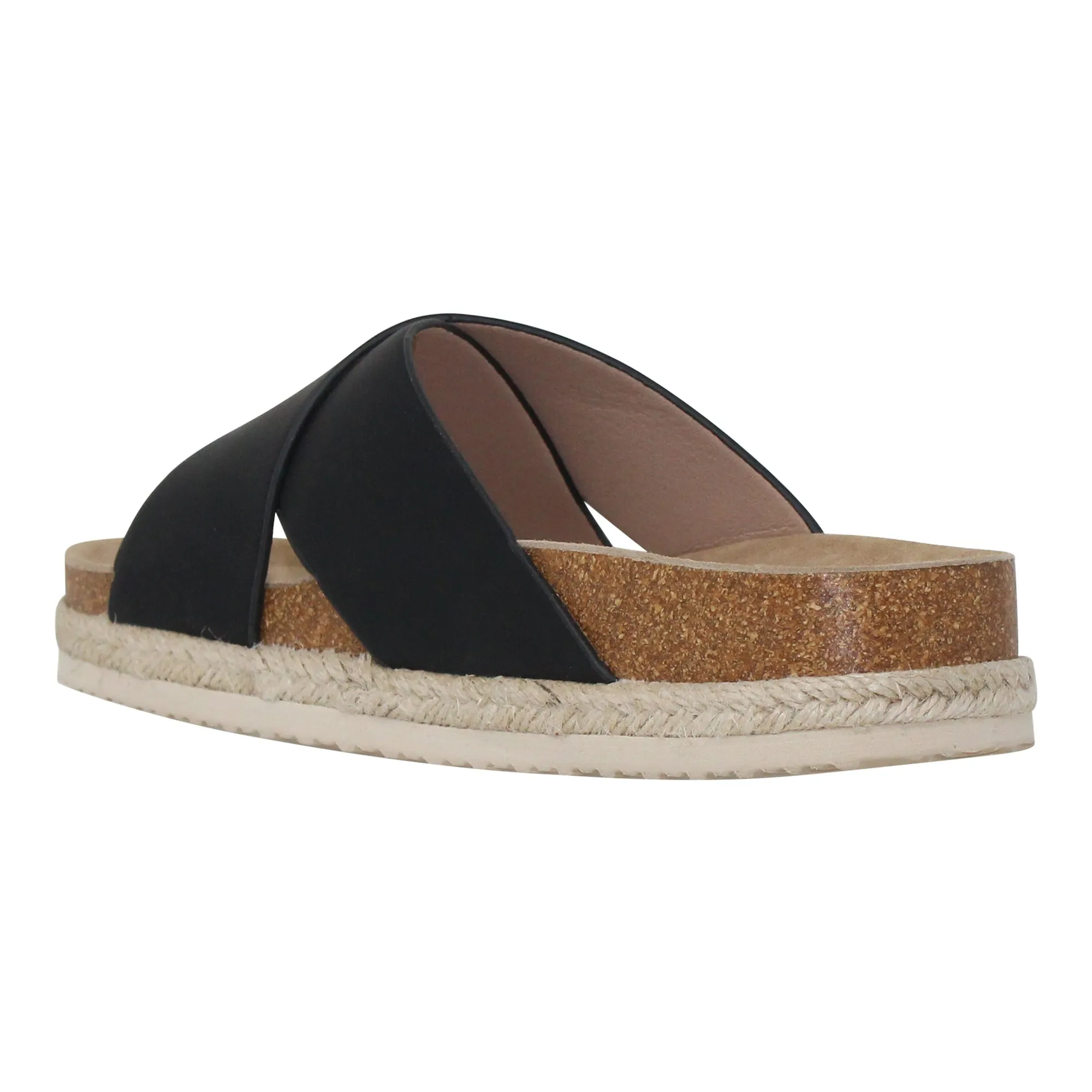 Women's Classic Criss Cross Platform Sandals Espadrilles Black