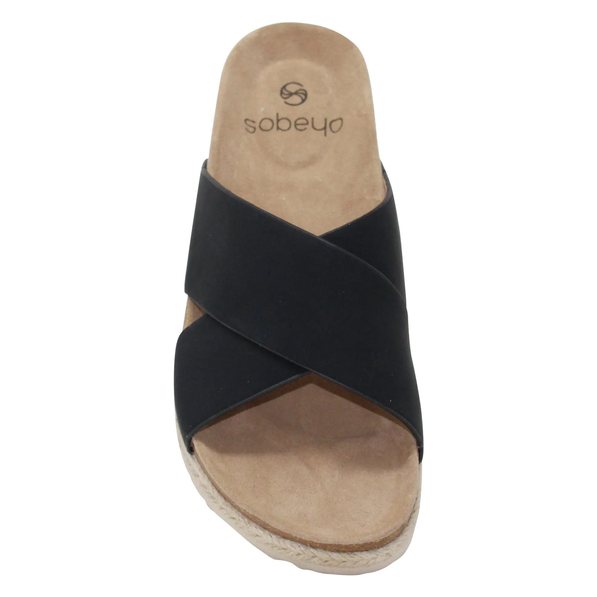 Women's Classic Criss Cross Platform Sandals Espadrilles Black