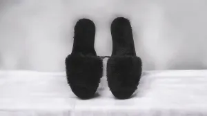 WOMENS SIZE SMALL - Black Washable House Slippers NWOT B9