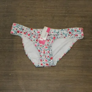 Xhilaration Juniors Side Tab Hipster Bikini Bottom AFS66B White Floral M