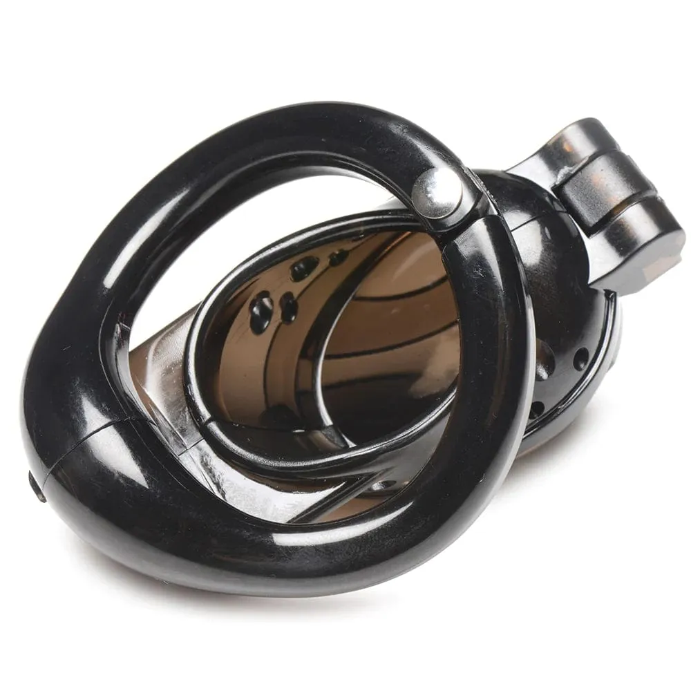 XR Brands Master Series Double Lockdown Chastity Cage in Black