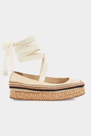 Yelena Crochet Flatform in Chalk