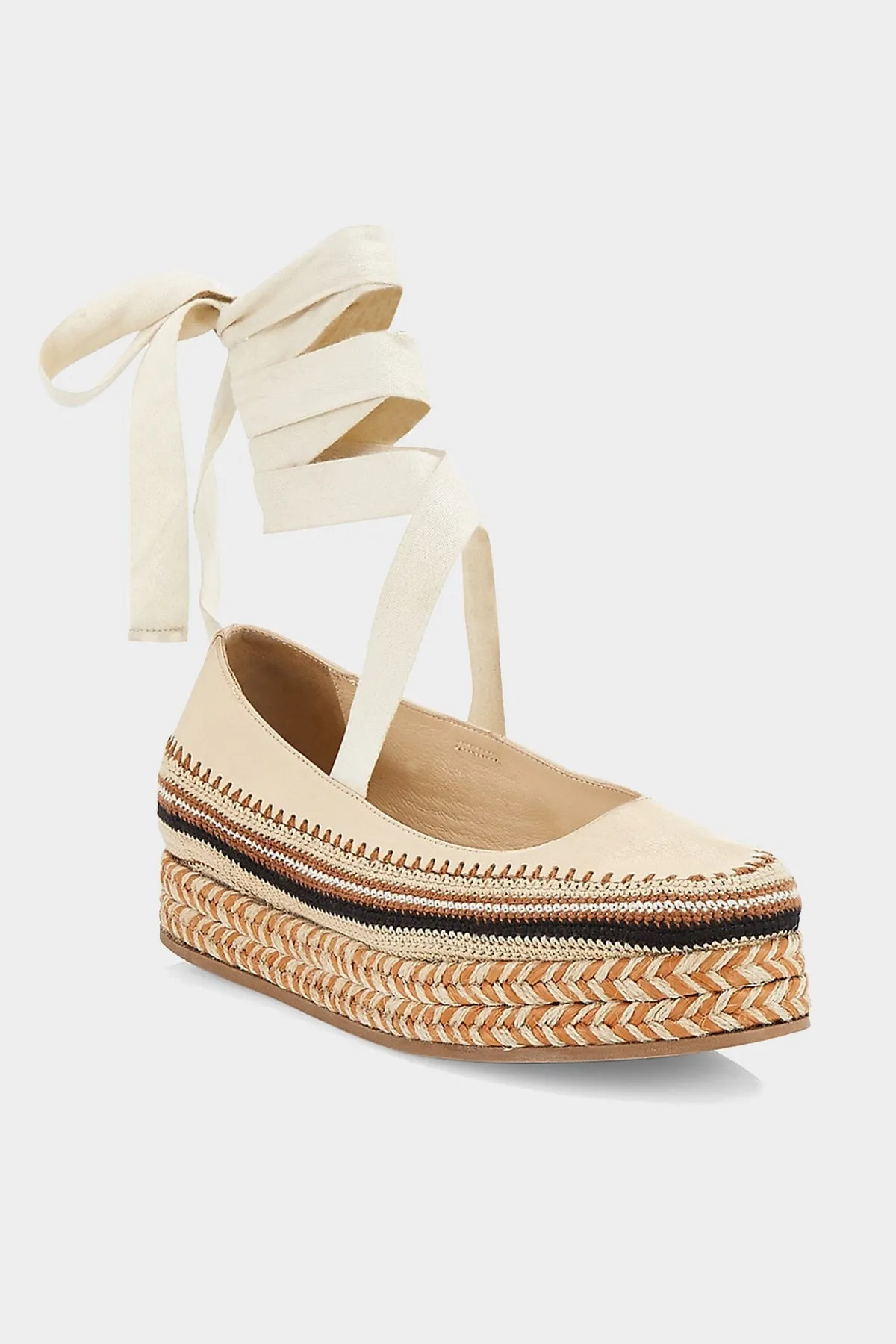 Yelena Crochet Flatform in Chalk